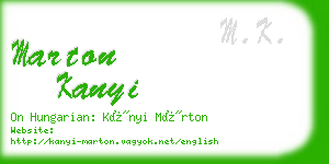 marton kanyi business card